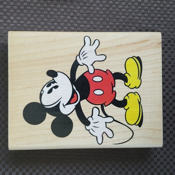 Large Mickey Mouse Rubber Stamp, "Big Antique Mickey", Standing Pose, Disney - Picture 3 of 11
